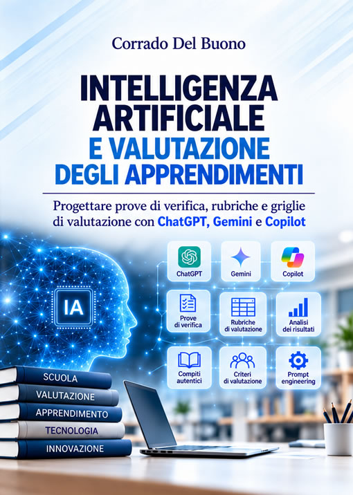 Copertina del libro INTELLIGENZA ARTIFICIALE E VALUTAZIONE DEGLI APPRENDIMENTI